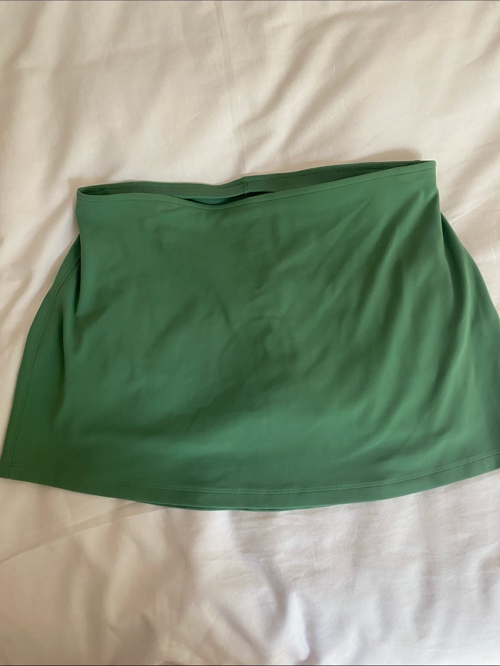 Everyday High-Waist Green Mini Skirt